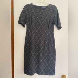Lands’ End Black Diamond Print Dress